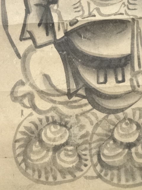 道具 ] - 道具 越渓守謙筆 大黒天画賛 肉筆紙本掛軸 | ネットショップ